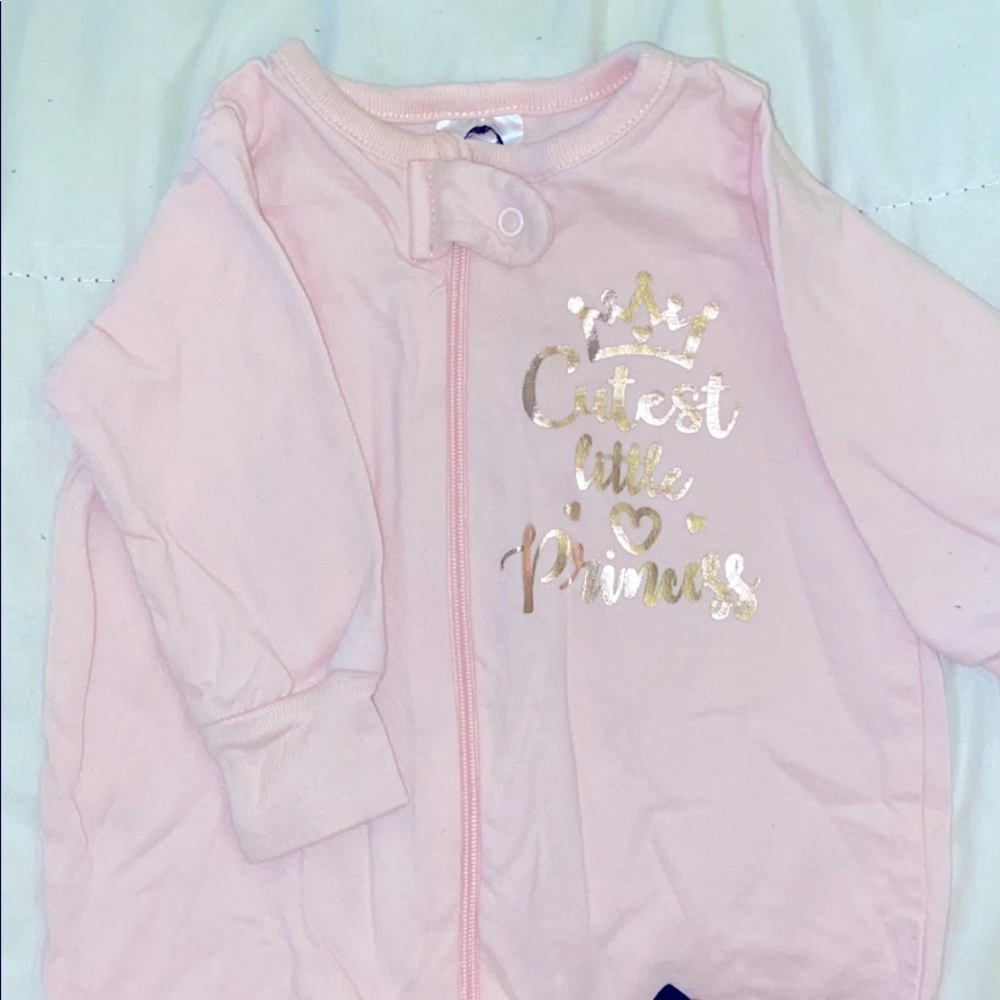 Bubblegum pink pajama onesie 0-3 months